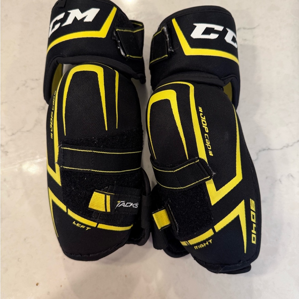 CCM Tacks Black and Yellow Elbow Pads